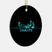 Charlotte Skyline Keramisch Ornament (Rechts)