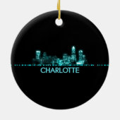 Charlotte Skyline Keramisch Ornament (Achterkant)