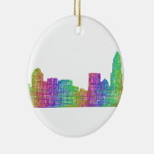 Charlotte skyline keramisch ornament (Rechts)