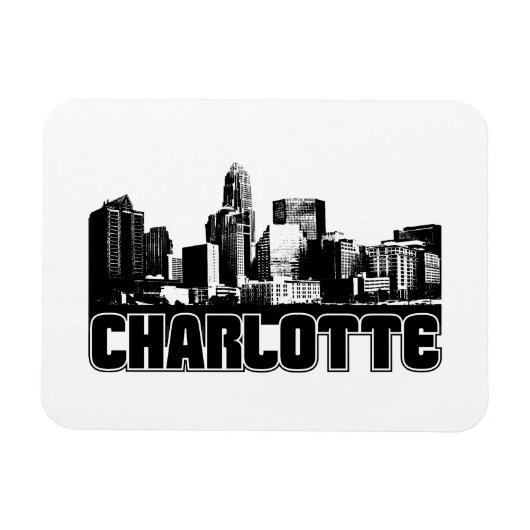 Charlotte Skyline Magneet (Horizontaal)