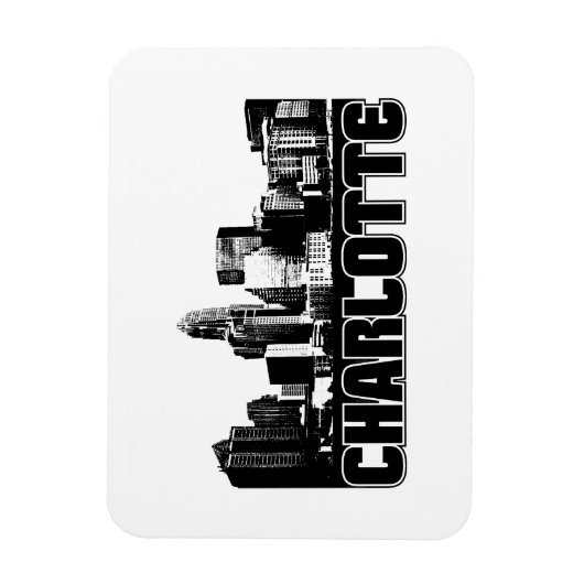 Charlotte Skyline Magneet (Verticaal)