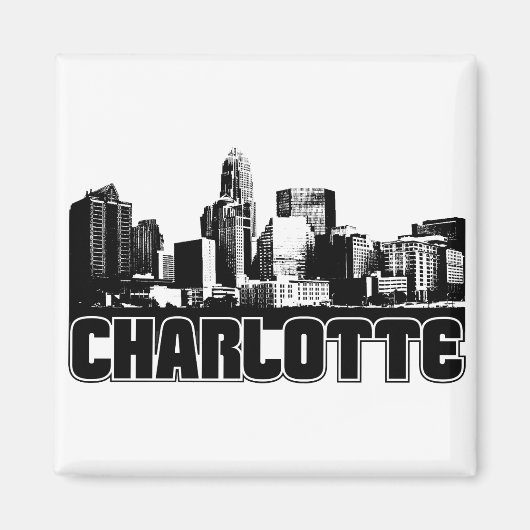 Charlotte Skyline Magneet (Voorkant)