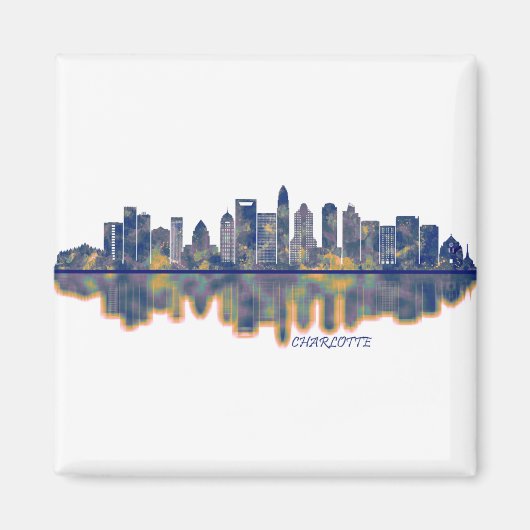 Charlotte Skyline Magneet (Voorkant)