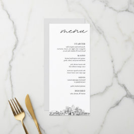 Charlotte Skyline Modern Huwelijksdiner Menu