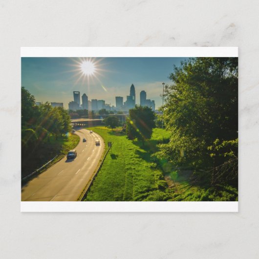 charlotte skyline noord carolina briefkaart (Voorkant)