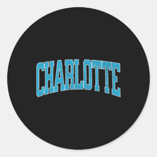 Charlotte Soccer Vintage City  Ronde Sticker