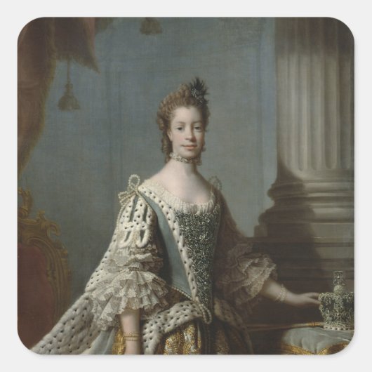 Charlotte Sophia van Mecklenburg-Strelitz, 1762 Vierkante Sticker (Voorkant)