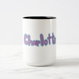 Charlotte  tweekleurige koffiemok