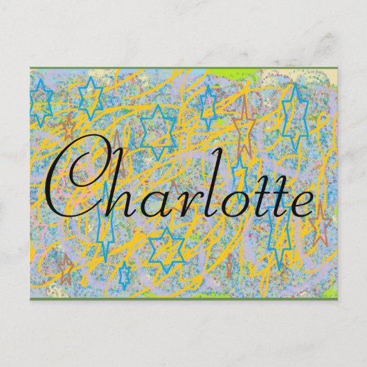 Charlotte van het tv-show weeskind Zwart, abstract Briefkaart (Voorkant)