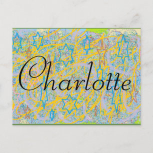 Charlotte van het tv-show weeskind Zwart, abstract Briefkaart