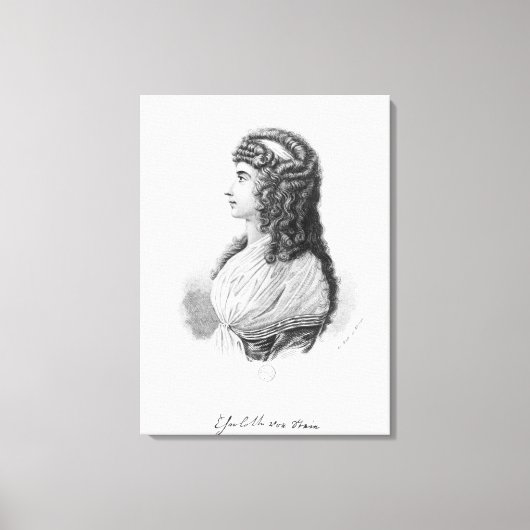 Charlotte von Stein, geboren von Schardt, laat Canvas Afdruk (Voorkant)