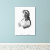 Charlotte von Stein, geboren von Schardt, laat Canvas Afdruk (Insitu (Houten vloer))