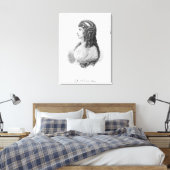 Charlotte von Stein, geboren von Schardt, laat Canvas Afdruk (Insitu (Slaapkamer))