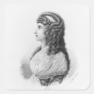 Charlotte von Stein, geboren von Schardt, laat Vierkante Sticker