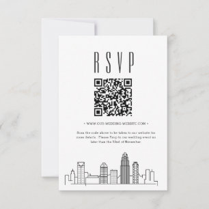 Charlotte Wedding QR code RSVP Kaartje