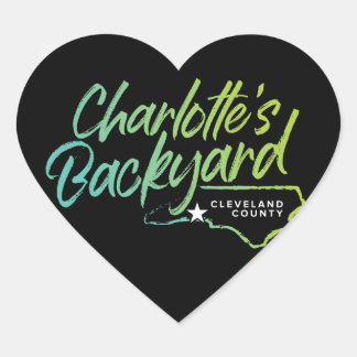 Charlotte's Achtertuin, NC Heart Sticker