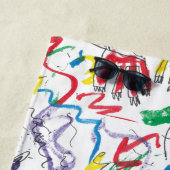 Charlotte's basquiat geïnspireerde strandhanddoek strandlaken (In situ)