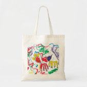 Charlotte's Basquiat inspireerde kunst Tote Bag (Voorkant)