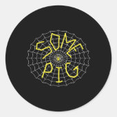 Charlotte's een spinnenweb ronde sticker (Voorkant)