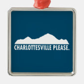 Charlottesville alsjeblieft metalen ornament (Voorkant)