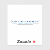 Charlottesville North Carolina Sticker (Vel)