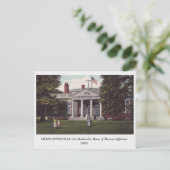 Charlottesville VA, Thomas Jefferson Home briefkaa Briefkaart (Staand voorkant)