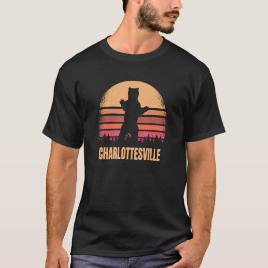 Charlottesville Virginia  Beer Va Distress T-shirt (Voorkant)