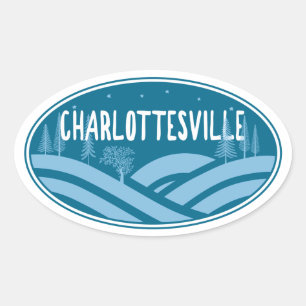 Charlottesville Virginia buitenshuis Ovale Sticker