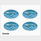 Charlottesville Virginia buitenshuis Ovale Sticker (Vel)