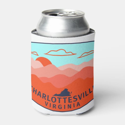 Charlottesville Virginia Outdoor Blikjeskoeler (Blikje Voorkant)