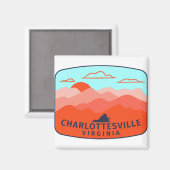 Charlottesville Virginia Outdoor Magneet (Voorkant / Achterkant)
