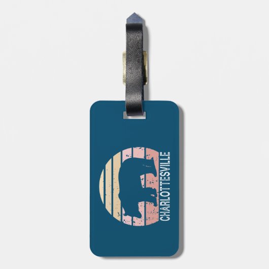 Charlottesville Virginia Retro-Beer Bagagelabel (Achterkant verticaal)