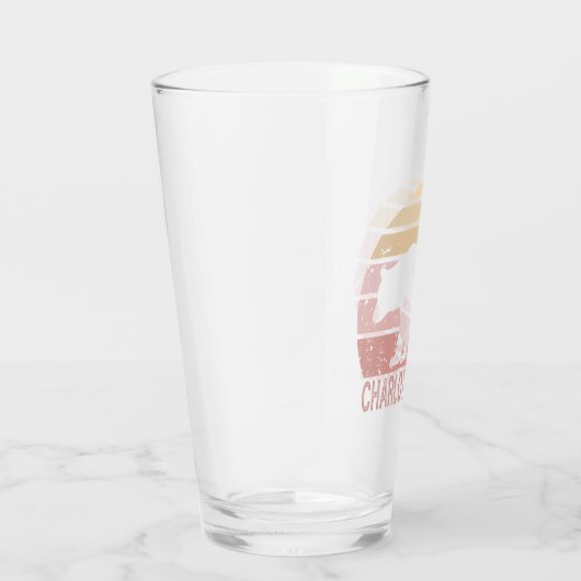 Charlottesville Virginia Retro-Beer Glas (Rechts)