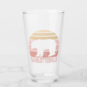 Charlottesville Virginia Retro-Beer Glas (Voorkant)