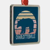 Charlottesville Virginia Retro-Beer Metalen Ornament (Rechts)