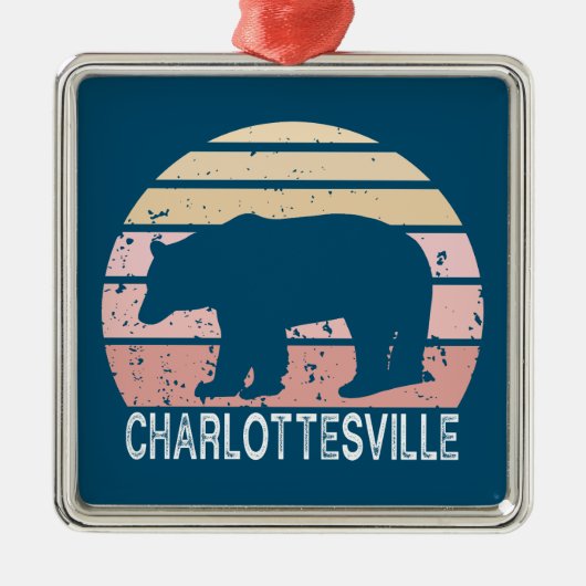 Charlottesville Virginia Retro-Beer Metalen Ornament (Voorkant)