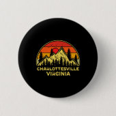 Charlottesville Virginia Va Mountains Hiking Souve Ronde Button 5,7 Cm (Voorkant)