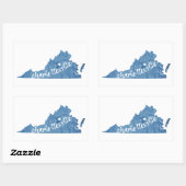 Charlottesville Virginia Wood Plaque Rechthoekige Sticker (Vel)