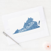 Charlottesville Virginia Wood Plaque Rechthoekige Sticker (Envelop)