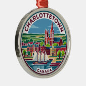 Charlottetown Canada Metalen Ornament (Rechts)