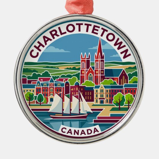 Charlottetown Canada Metalen Ornament (Voorkant)