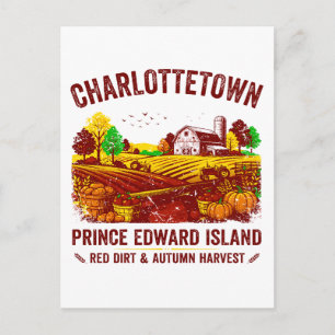Charlottetown Prince Edward Island Rode aarde herf Briefkaart