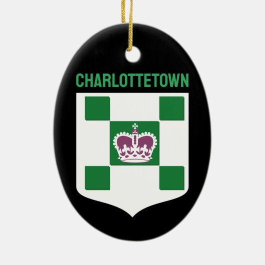 Charlottetown-wapen - PEI Keramisch Ornament (Achterkant)