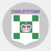 Charlottetown-wapen - PEI Ronde Sticker (Voorkant)