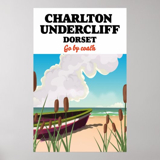 Charlton Undercliff Beach, Dorset-reisposter Poster (Voorkant)