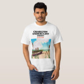 Charlton Undercliff Beach, Dorset-reisposter T-shirt (Voorkant volledig)