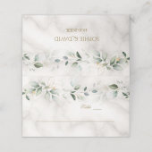 Charm Airy Greenery Marble Table Number Plaatskaartje (Buitenkant ongevouwen)