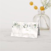 Charm Airy Greenery Marble Table Number Plaatskaartje (Voorkant)