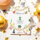 Charm Armband 1e verjaardag Uitnodiging