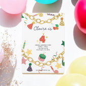 Charm Armband 4e verjaardag Party Uitnodiging